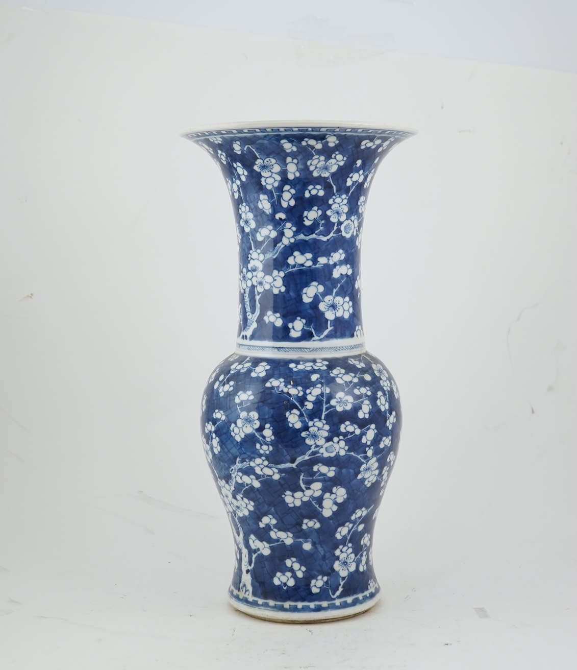 A Chinese blue and white yen-yen vase, Kangxi period